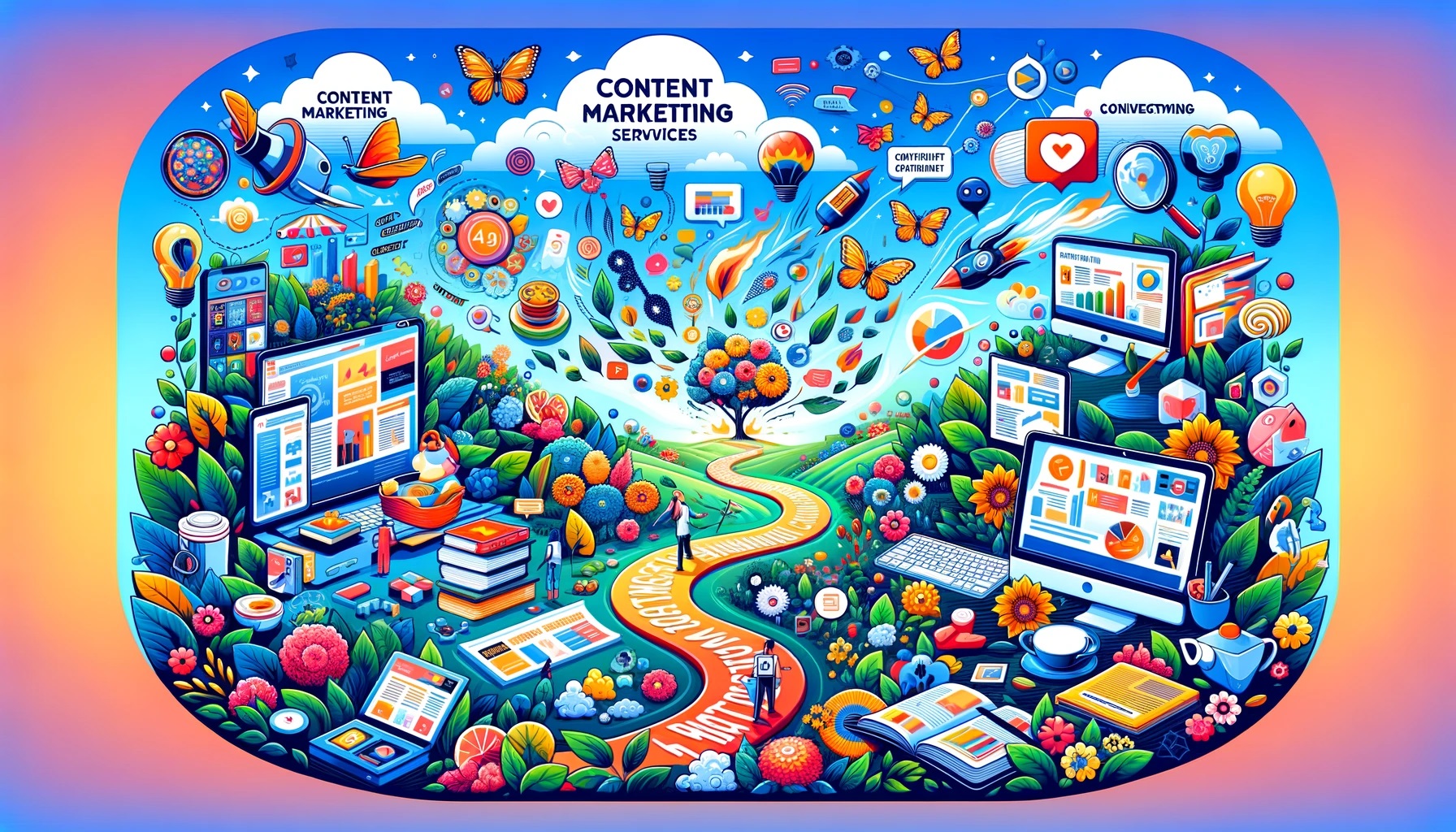 Content Marketing services. Visualize a scene where Explore Services & Capabilities | BISTRO BUDDY - Empower Your Food & Drink Business - BISTRO BUDDY | Food & Drink Community Network BISTRO BUDDY Experiential Marketing Agency Services & Capabilities Transform Your Food & Drink Product Services or Establishment! Content Marketing